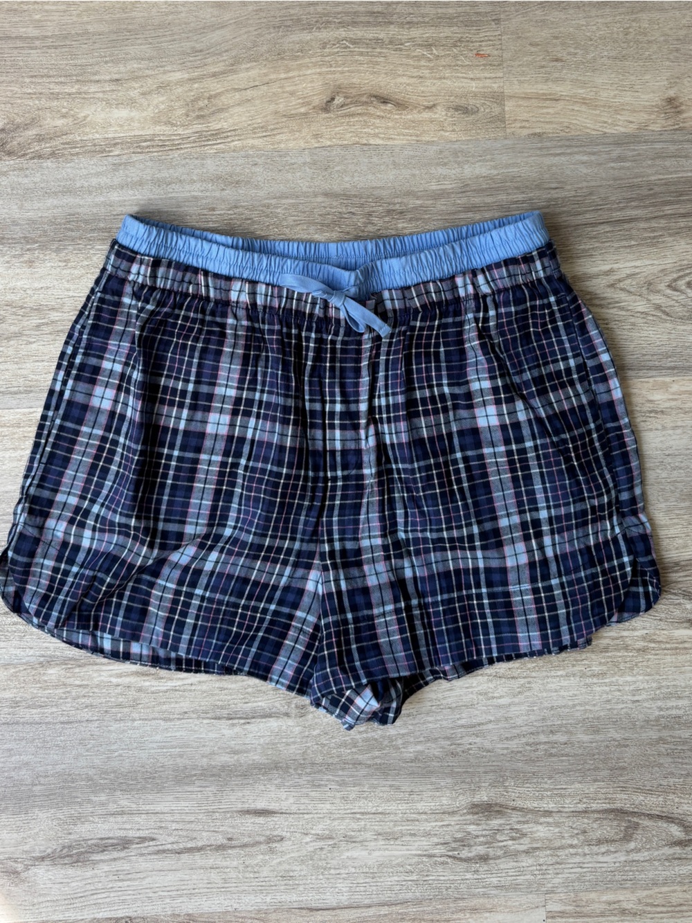 VS PINK plaid boxer sleep shorts pajamas NWT